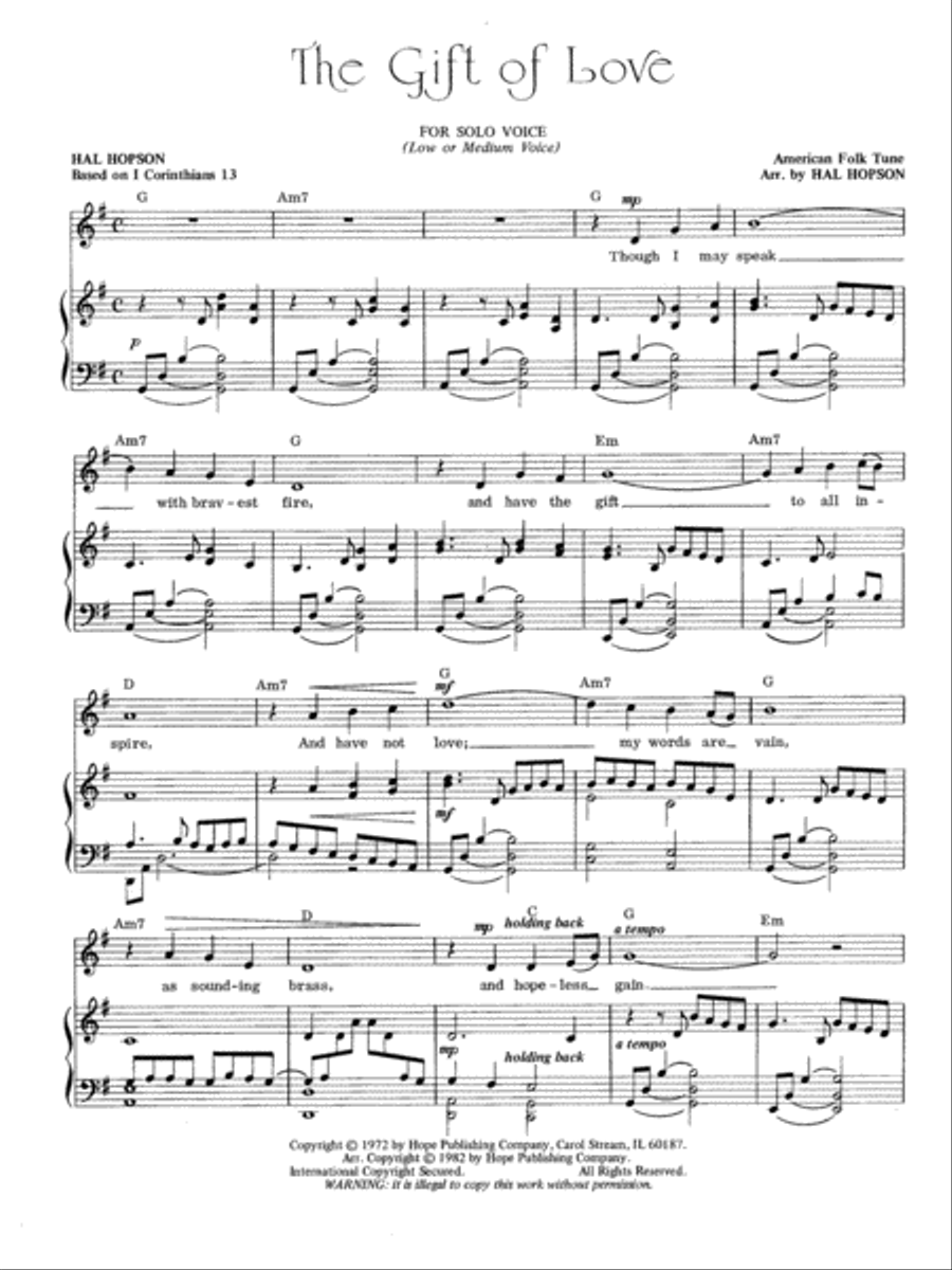 The Gift of Love The Gift of Love 5-Octaves scores gallery preview page 2