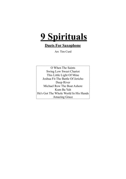 9 Spirituals, Duets For Saxophone image number null
