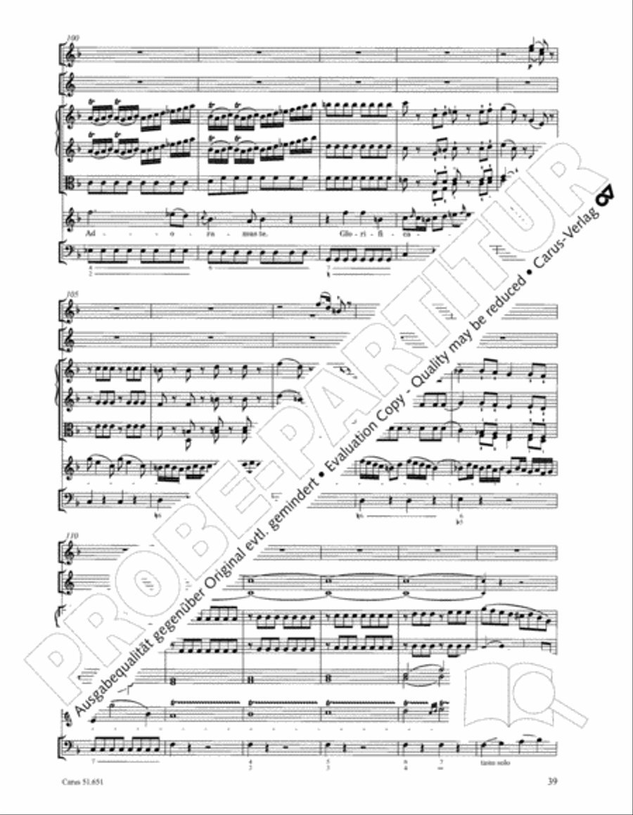 C Minor Mass, K. 427 (Missa in c KV 427) 4-Part scores gallery preview page 55