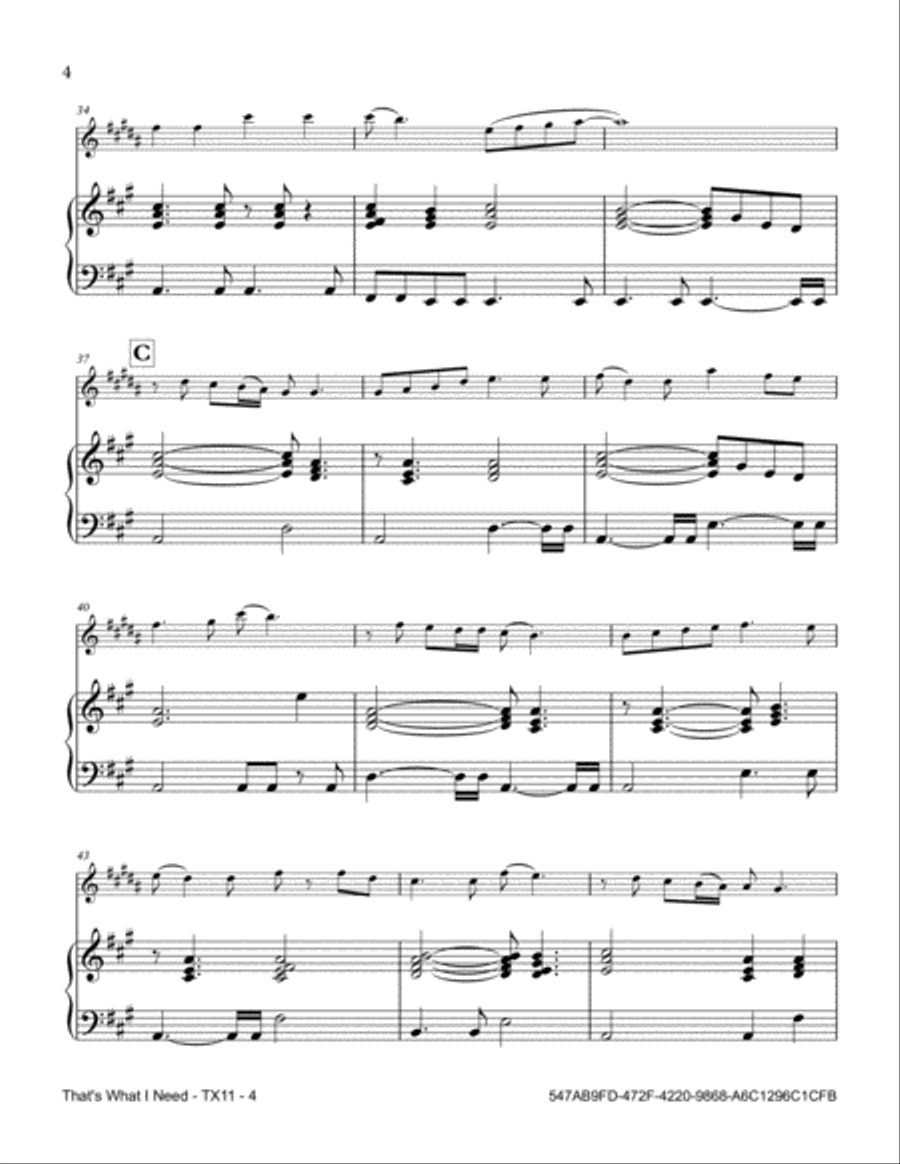 That's What I Need Tenor Saxophone scores gallery preview page 4