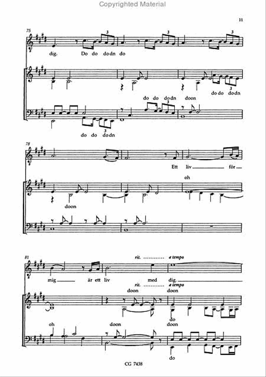 Ett liv for mig 4-Part scores gallery preview page 5