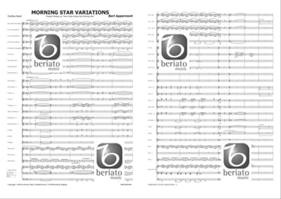 Morning Star Variations Morning Star Variations Fanfare Band scores gallery preview page 2