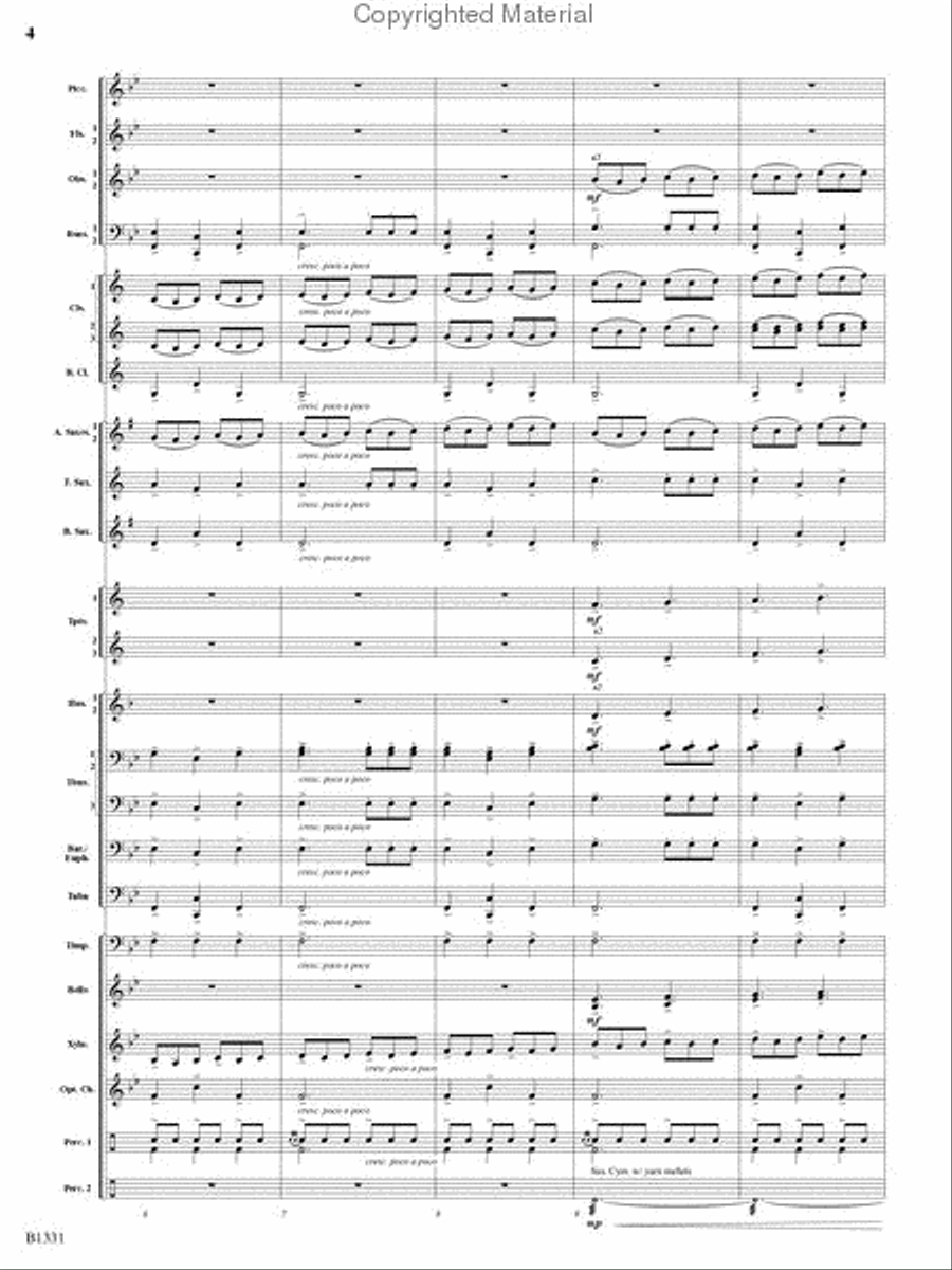 March Jubiloso Concert Band scores gallery preview page 3
