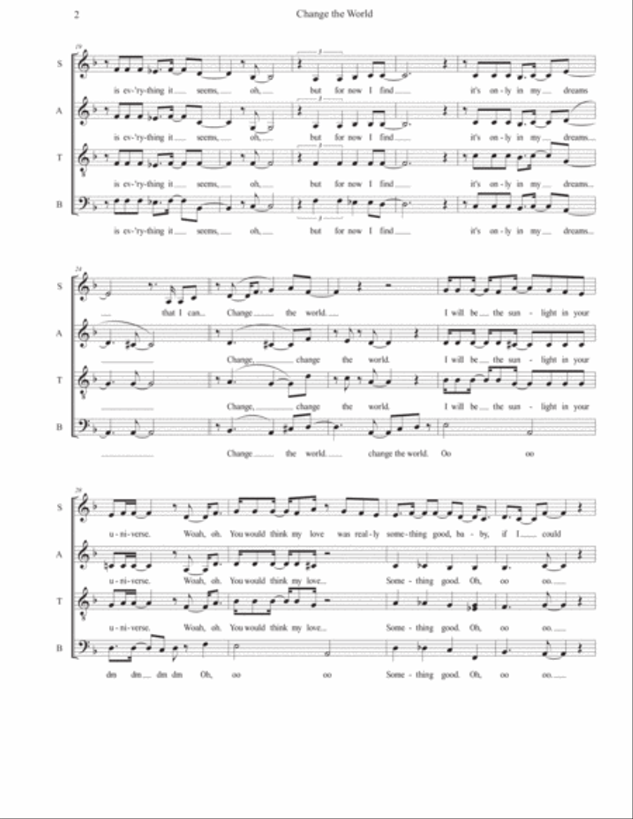 Change The World 4-Part scores gallery preview page 2