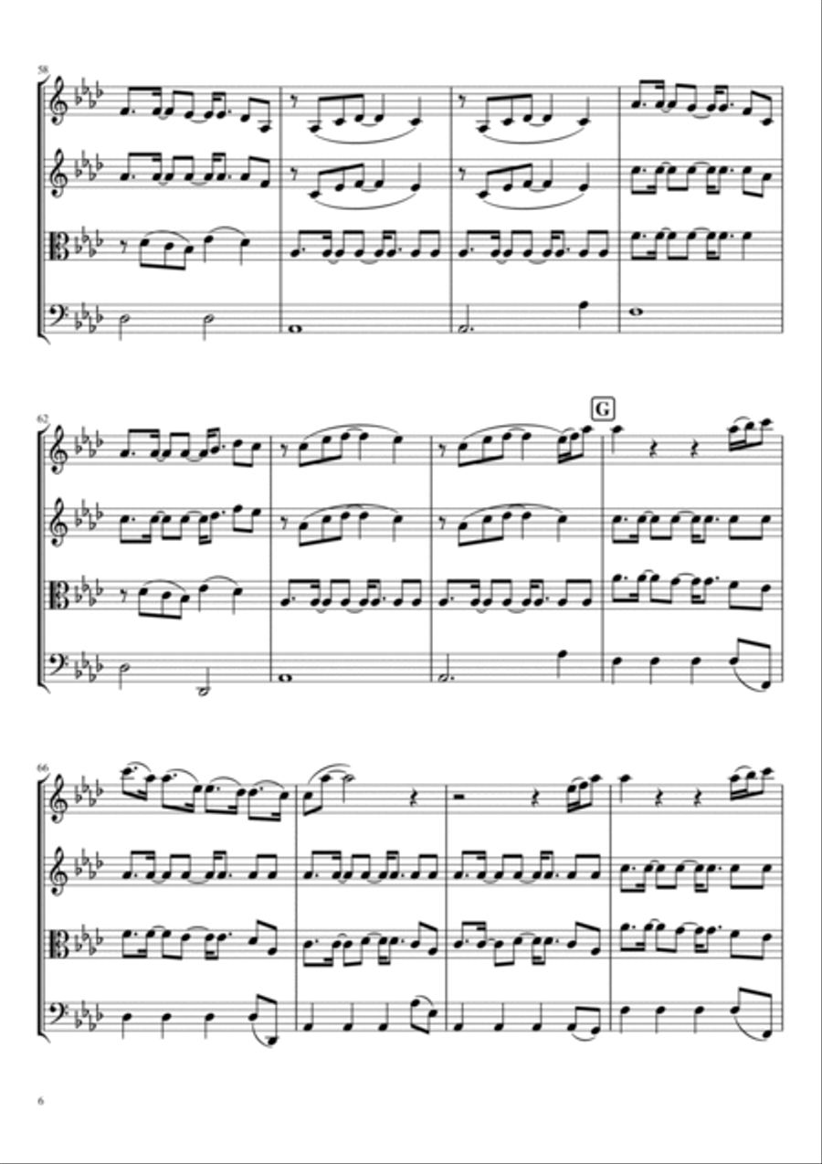 What About Us String Quartet scores gallery preview page 6