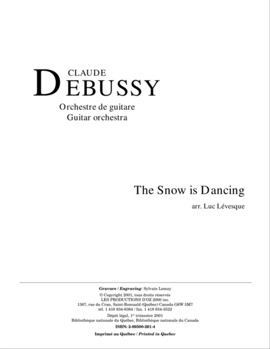 The Snow is Dancing Guitar Ensemble scores gallery preview page 1