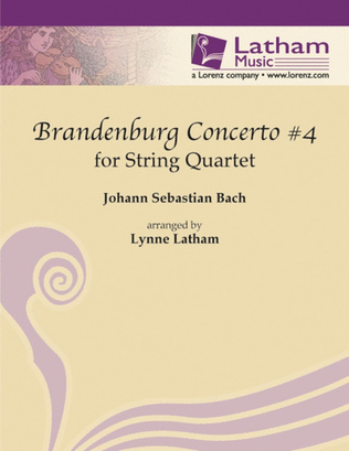 Book cover for Brandenburg Concerto No 4 String Quartet Parts