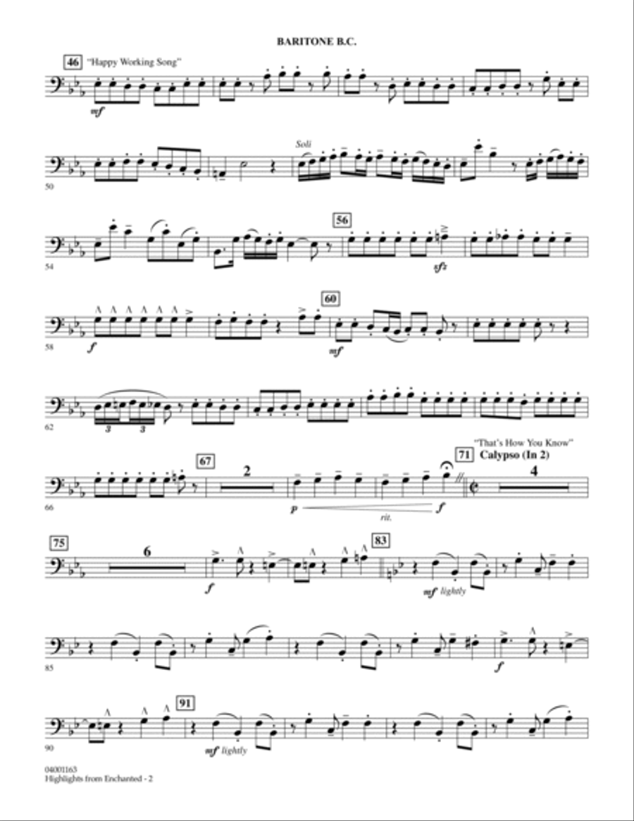 Highlights from Enchanted - Baritone B.C. Baritone Horn BC scores gallery preview page 2