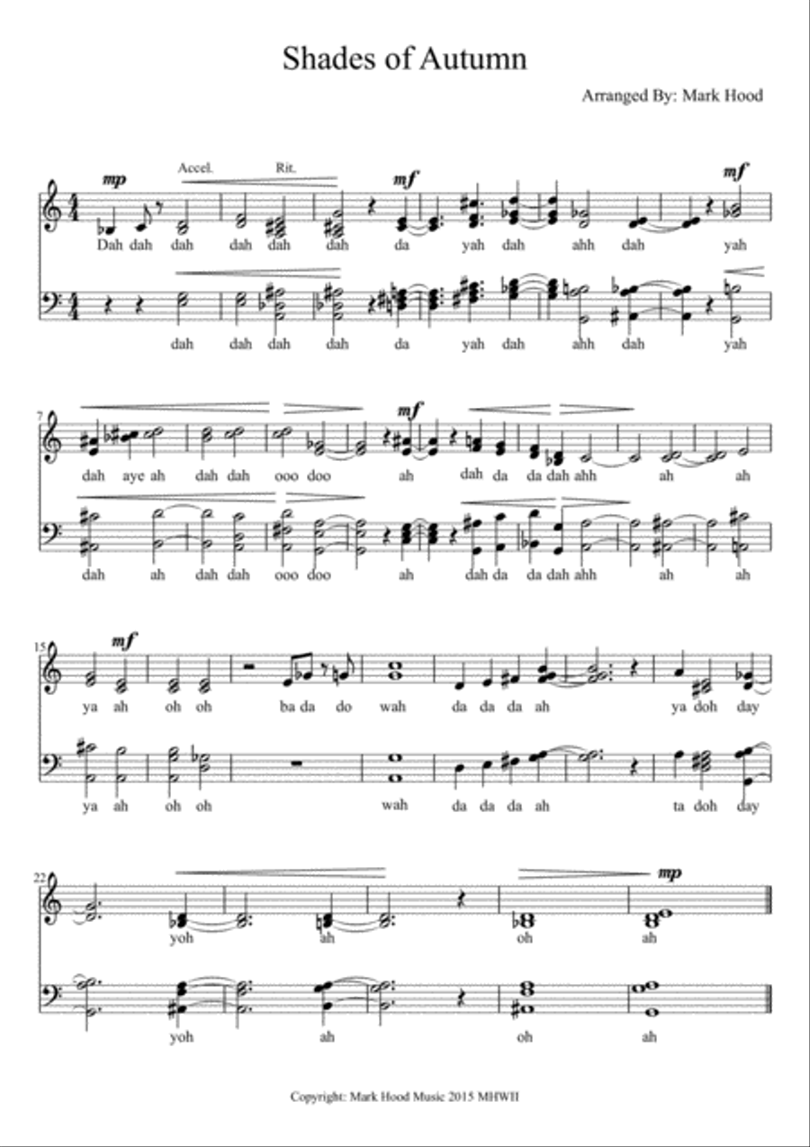 Shades of Autumn 4-Part scores gallery preview page 1