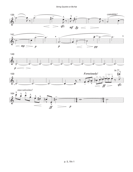 String Quartet on B-flat (1989-90, rev. 1993) violin 1 part