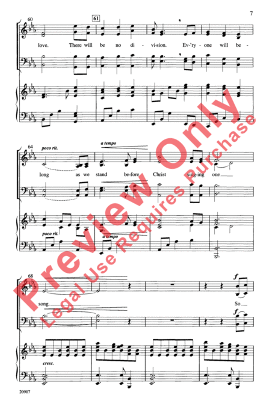 One Song One Song 4-Part scores gallery preview page 7