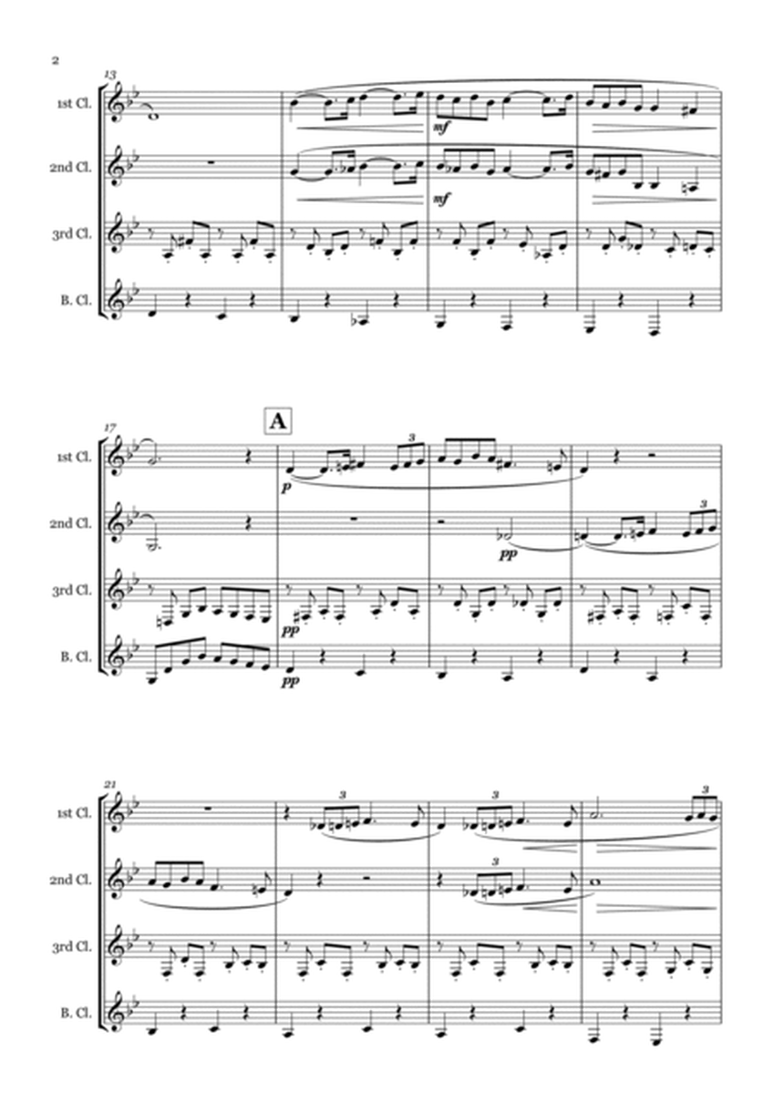 Pavane by Gabriel Faure - Clarinet quartet image number null
