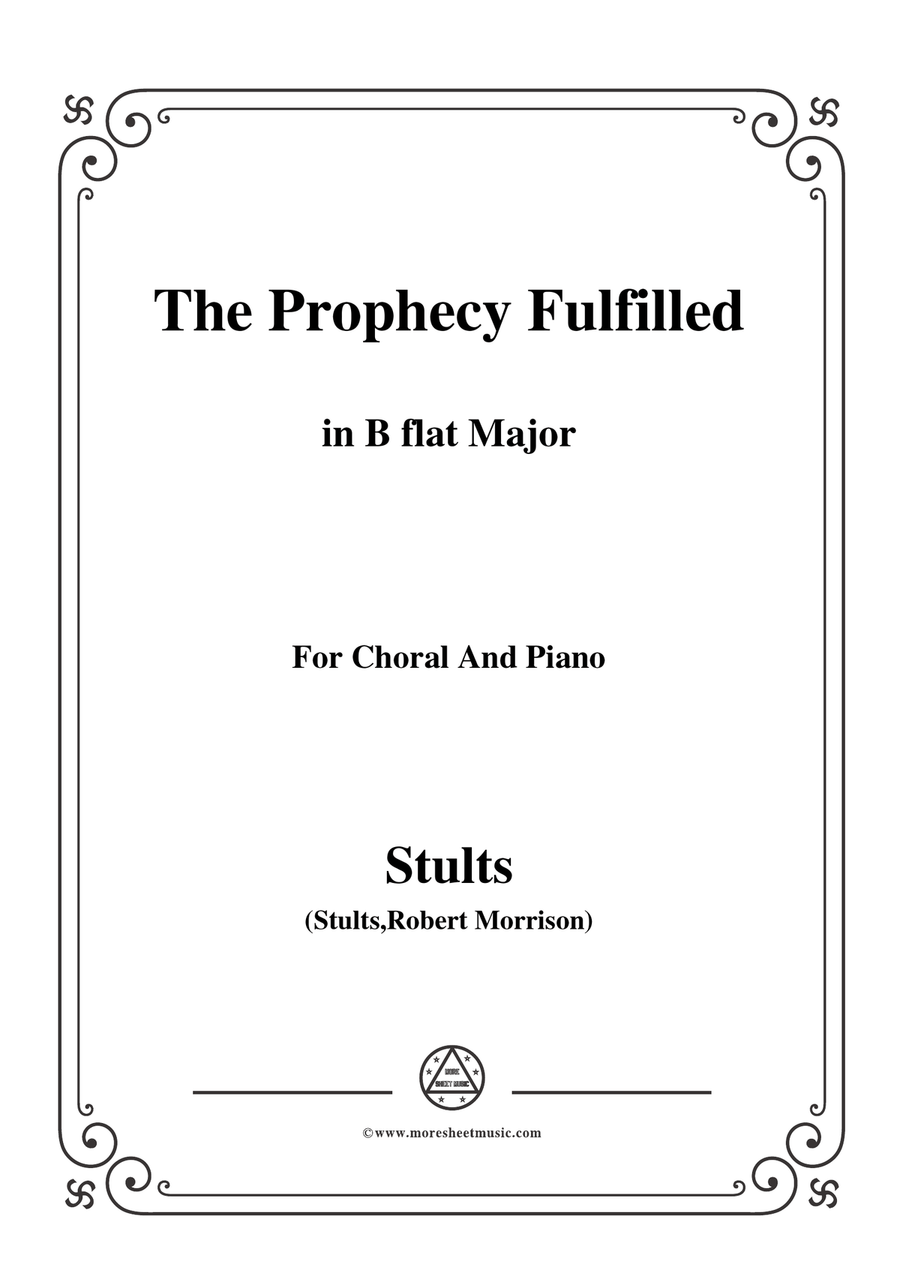 Stults-The Story of Christmas,No.4,The Prophecy Fulfilled,The Song...,in B flat Major,for Choral and 4-Part scores gallery preview page 1