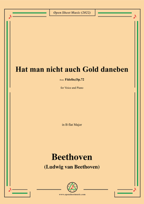 Beethoven-Hat man nicht auch Gold daneben,from Fidelio,for Voice and Piano
