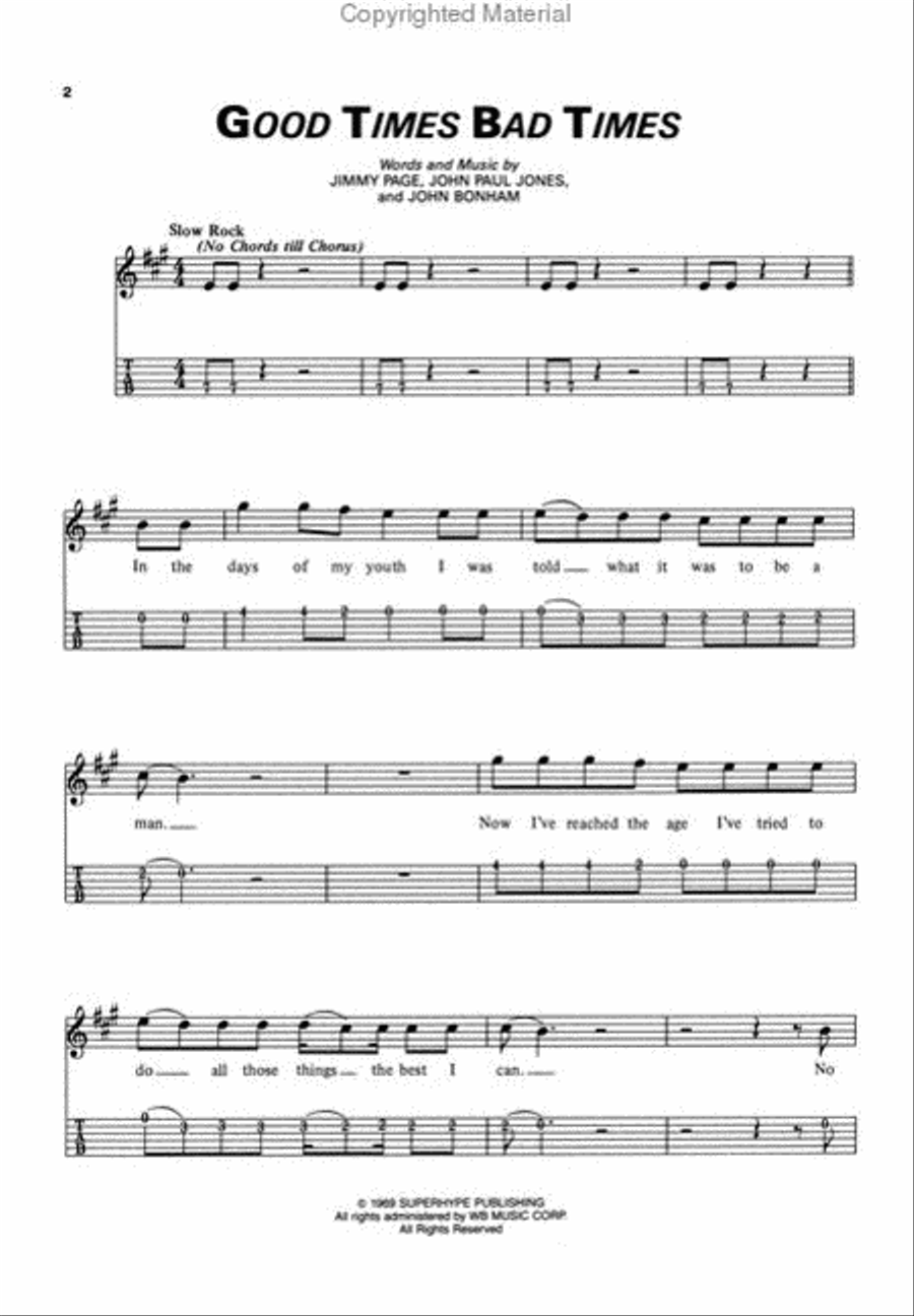 The Best Of Led Zeppelin For Guitar - Easy Guitar Electric Guitar scores gallery preview page 2
