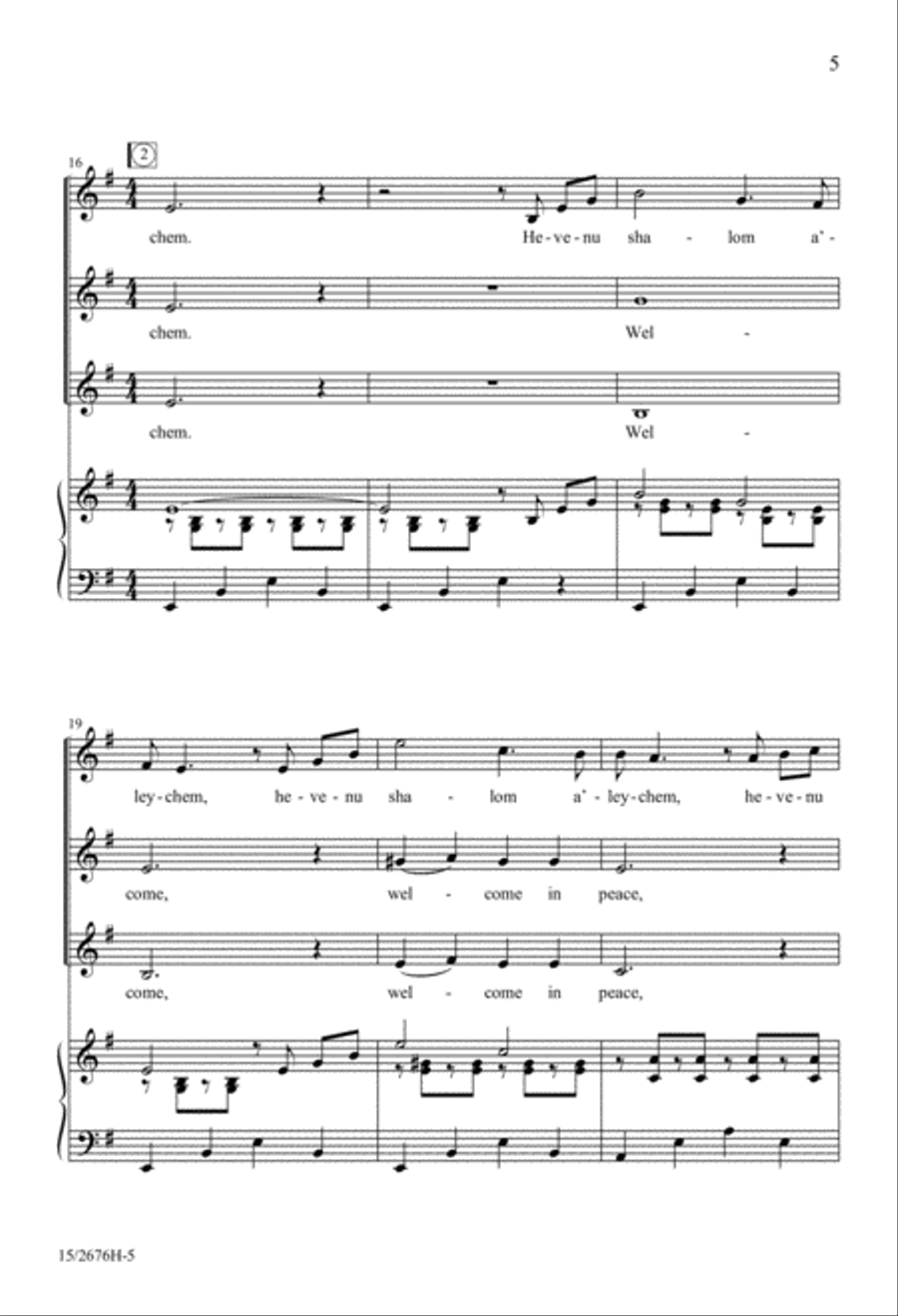 Hevenu Shalom A'leychem SSA scores gallery preview page 6