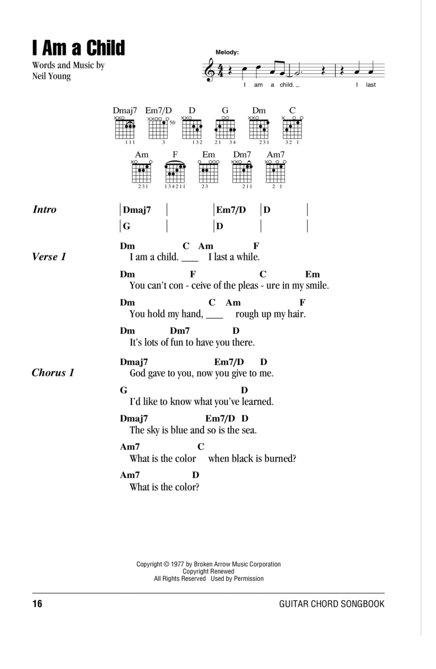 I Am A Child Acoustic Guitar scores gallery preview page 1
