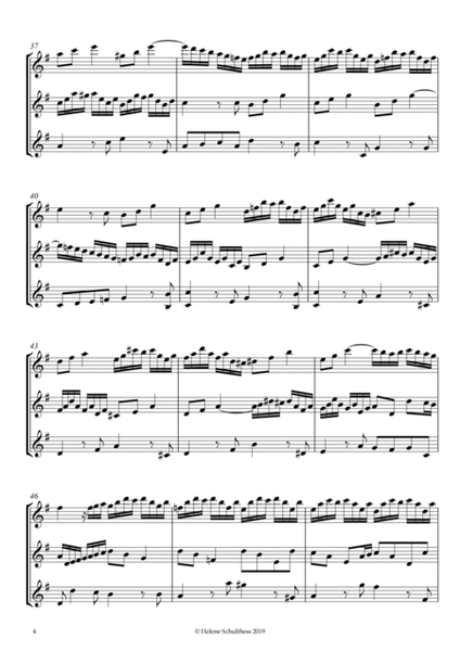 Johann Sebastian Bach Trio-Sonata in G major for three flutes