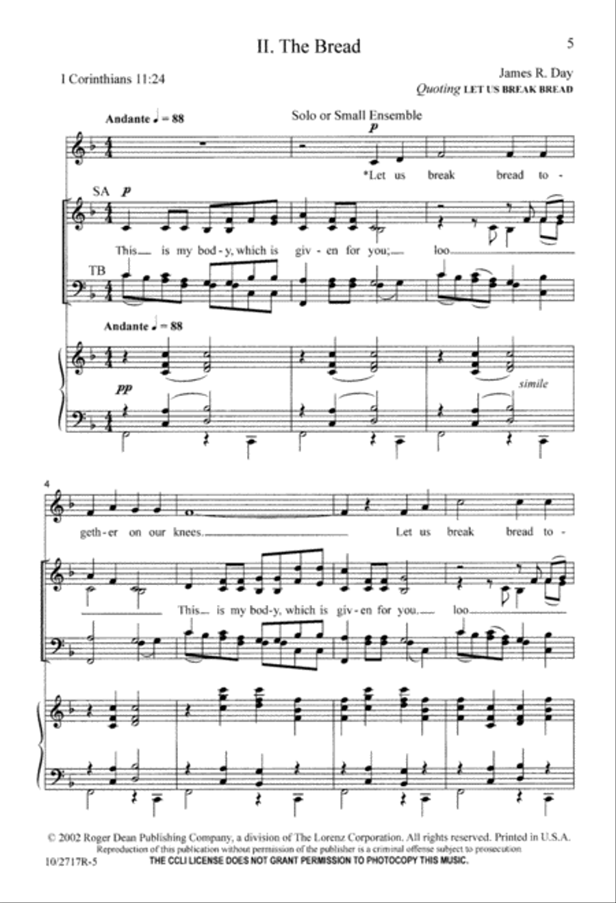Four Communion Responses 4-Part scores gallery preview page 5