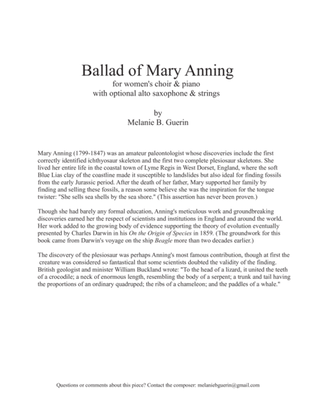 Ballad of Mary Anning