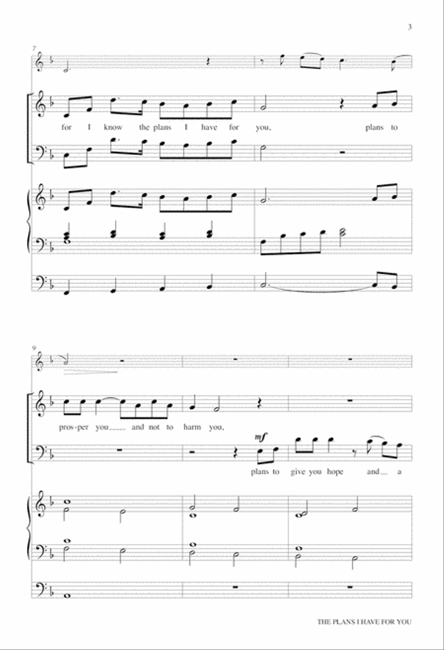 The Plans I Have for You The Plans I Have for You 4-Part scores gallery preview page 3