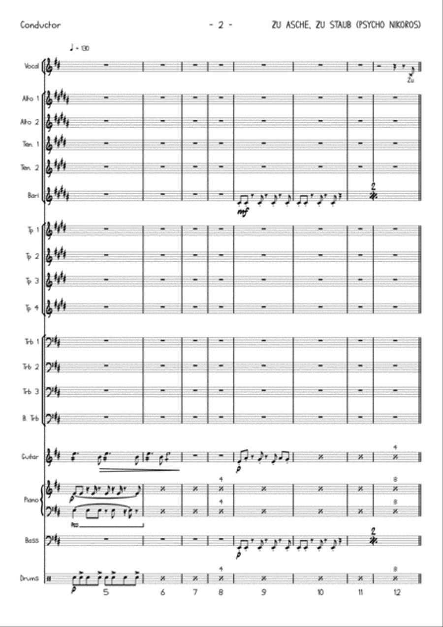 Zu Asche, Zu Staub Jazz Ensemble scores gallery preview page 3