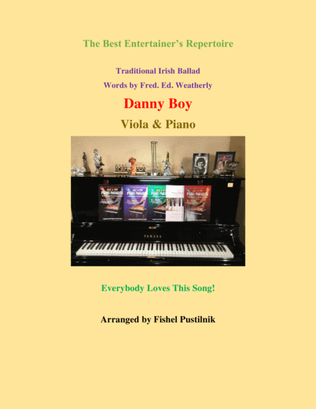 Book cover for "Danny Boy"-Piano Background for Viola and Piano