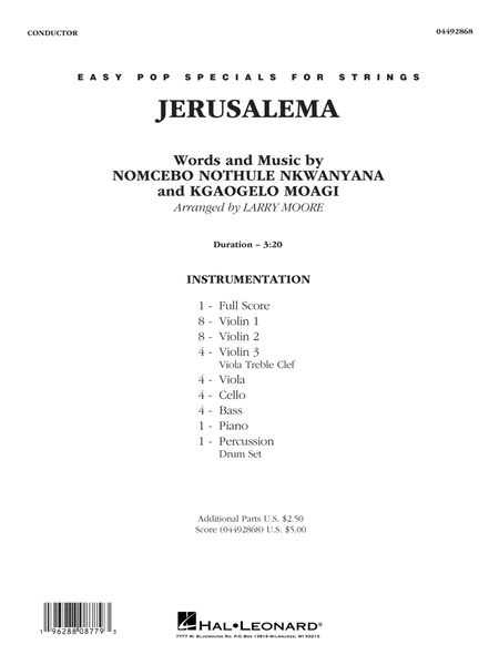 Jerusalema (feat. Nomcebo Zikode) (arr. Larry Moore) - Conductor Score (Full Score)