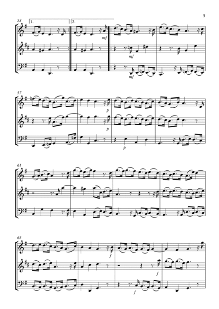 Trio Sonata No.6 Woodwind Trio scores gallery preview page 5