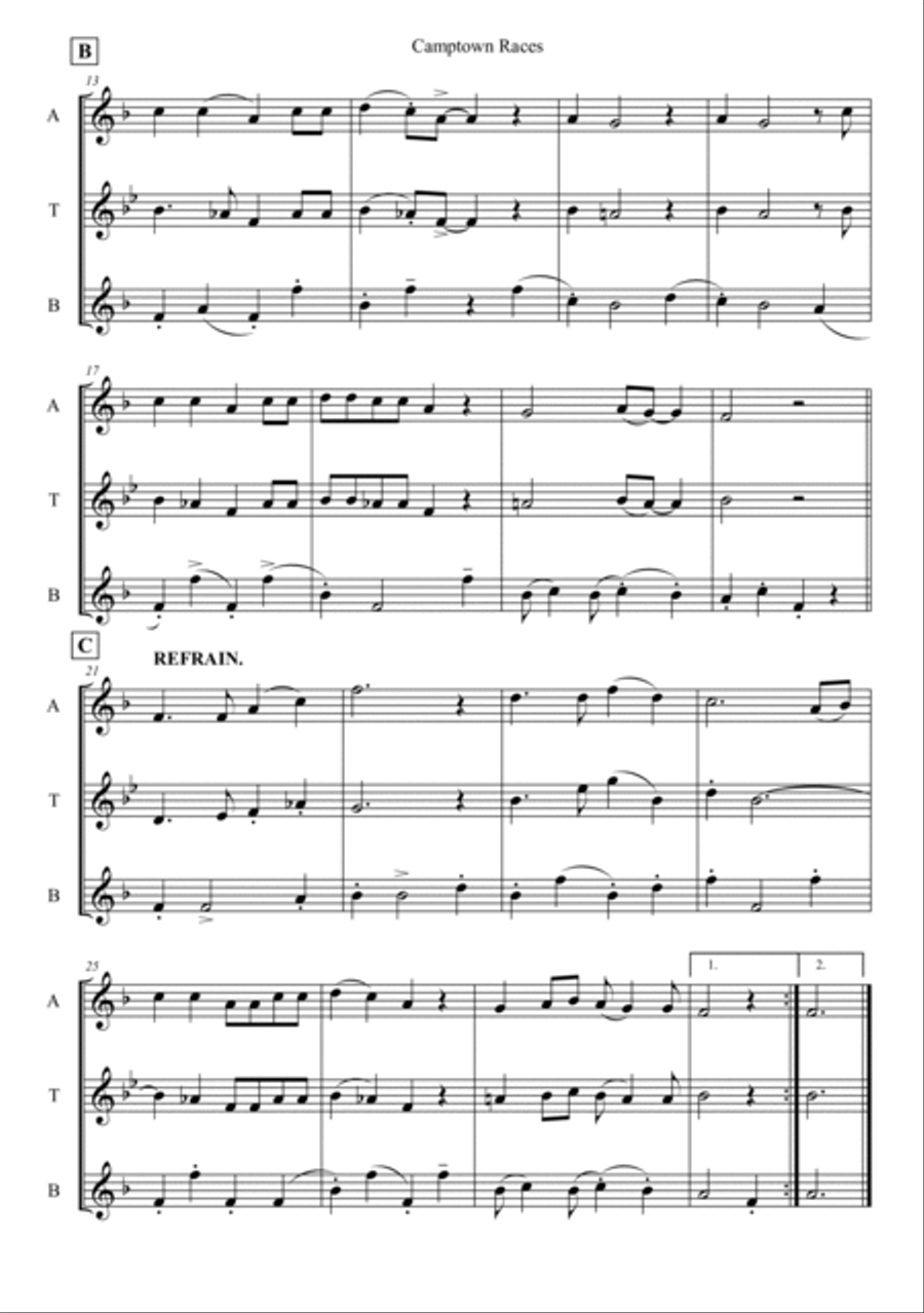 Camptown Races Camptown Races Woodwind Trio scores gallery preview page 2