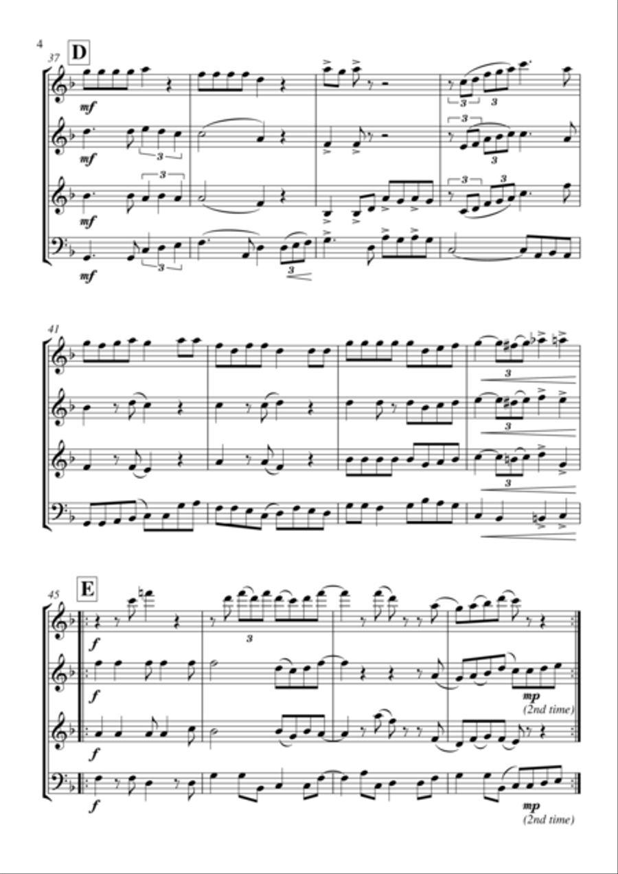 Always Look On The Bright Side Of Life Woodwind Quartet scores gallery preview page 5