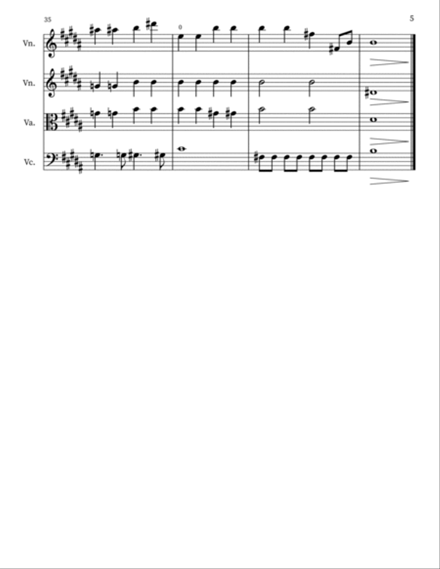 Listen Listen String Quartet scores gallery preview page 5