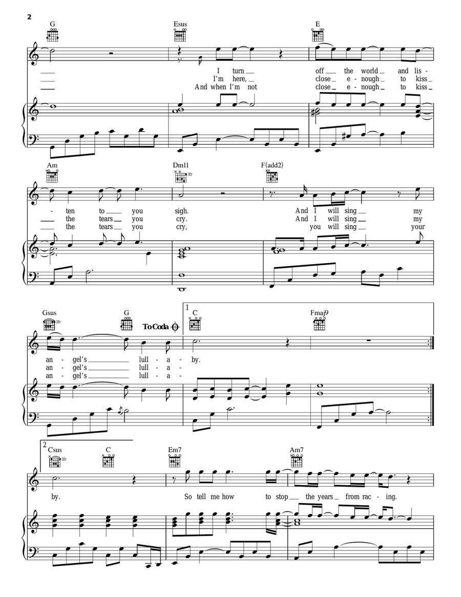 Angel's Lullaby Angel's Lullaby Acoustic Guitar scores gallery preview page 2