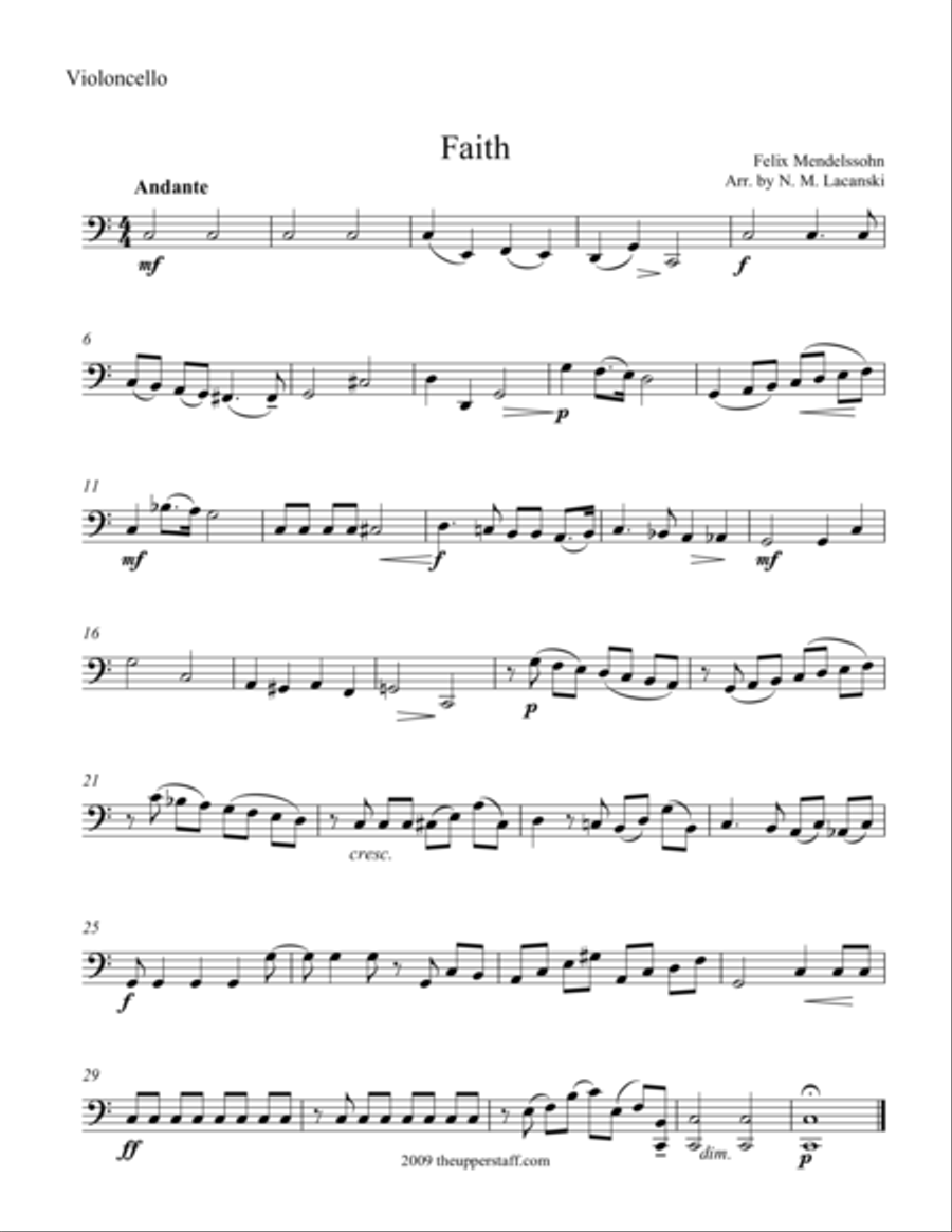 Faith Faith String Quartet scores gallery preview page 1