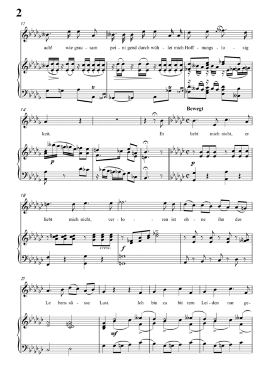 Schubert-Lambertine in bD for Vocal and Piano Voice scores gallery preview page 3