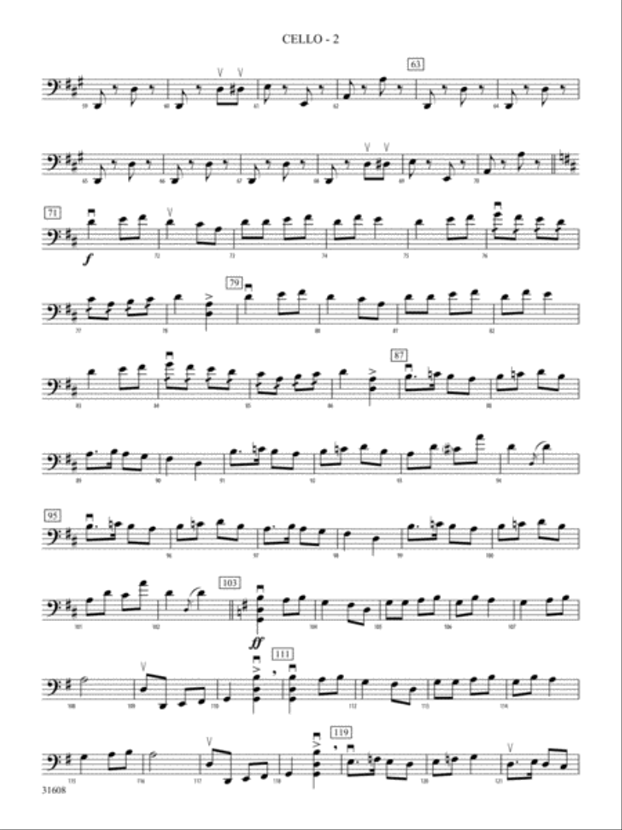 Souvenir d'Amerique: Cello String Orchestra scores gallery preview page 2