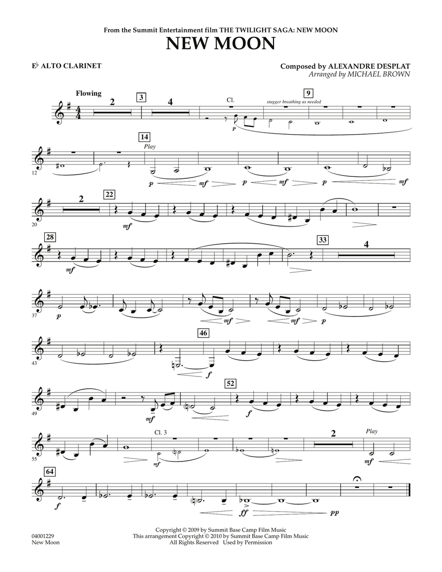 Book cover for New Moon (The Meadow) - Eb Alto Clarinet
