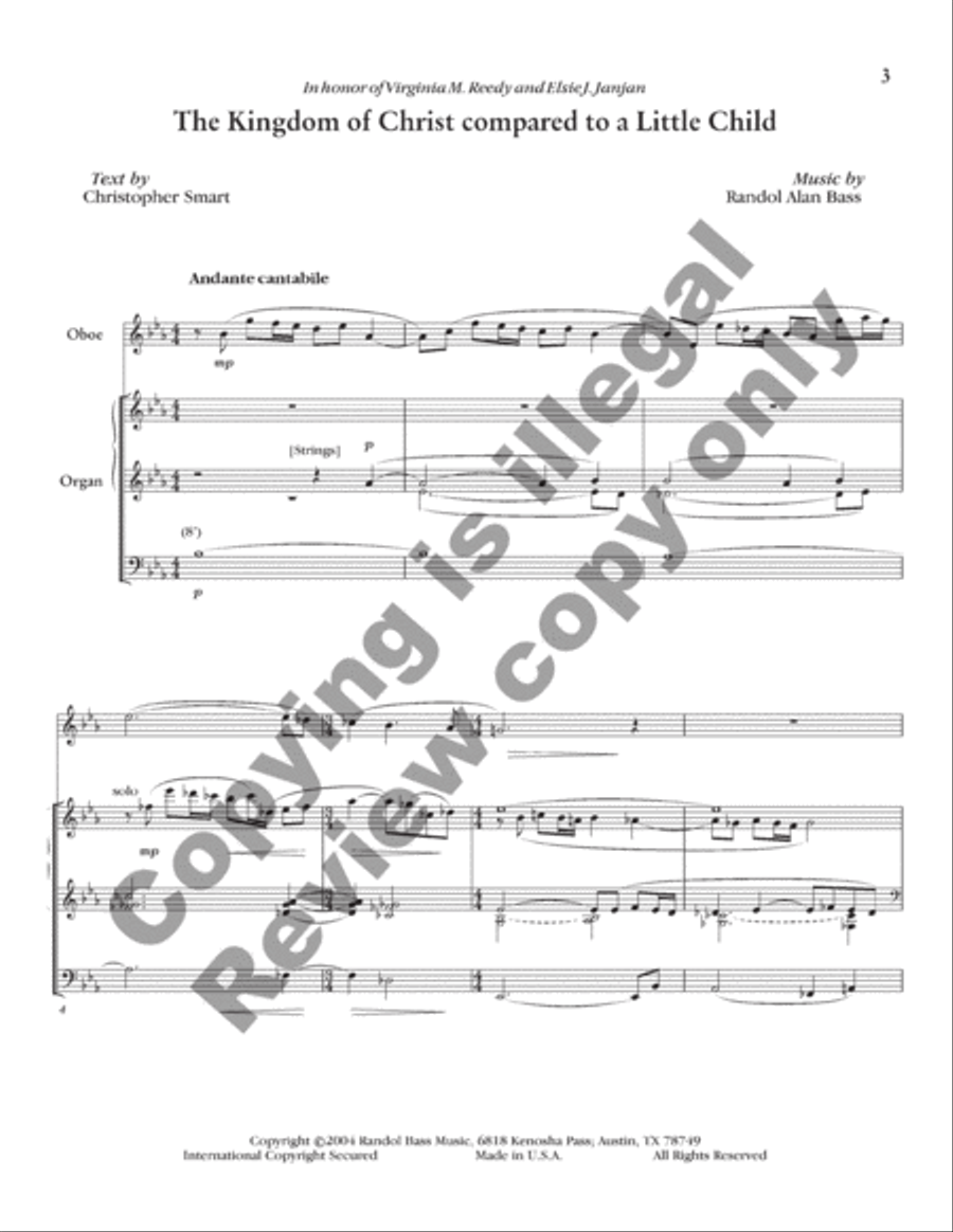 The Kingdom of Christ Compared to a Little Child 4-Part scores gallery preview page 3