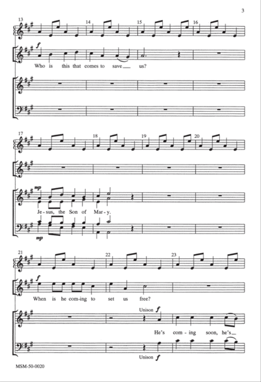 Jesus, the Son of Mary 4-Part scores gallery preview page 2