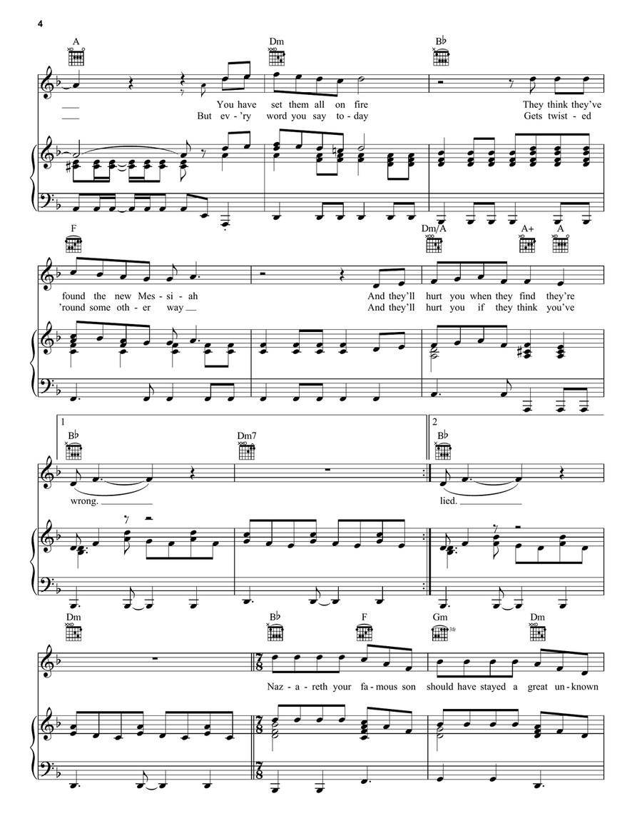 Heaven On Their Minds Acoustic Guitar scores gallery preview page 4