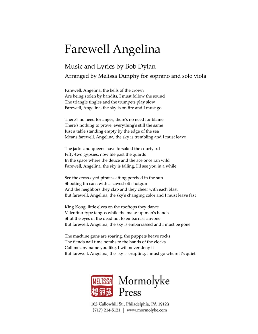 Farewell Angelina