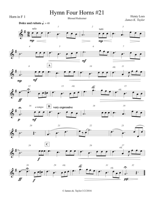 BLESSED REDEEMER (Horn Quartet #21)