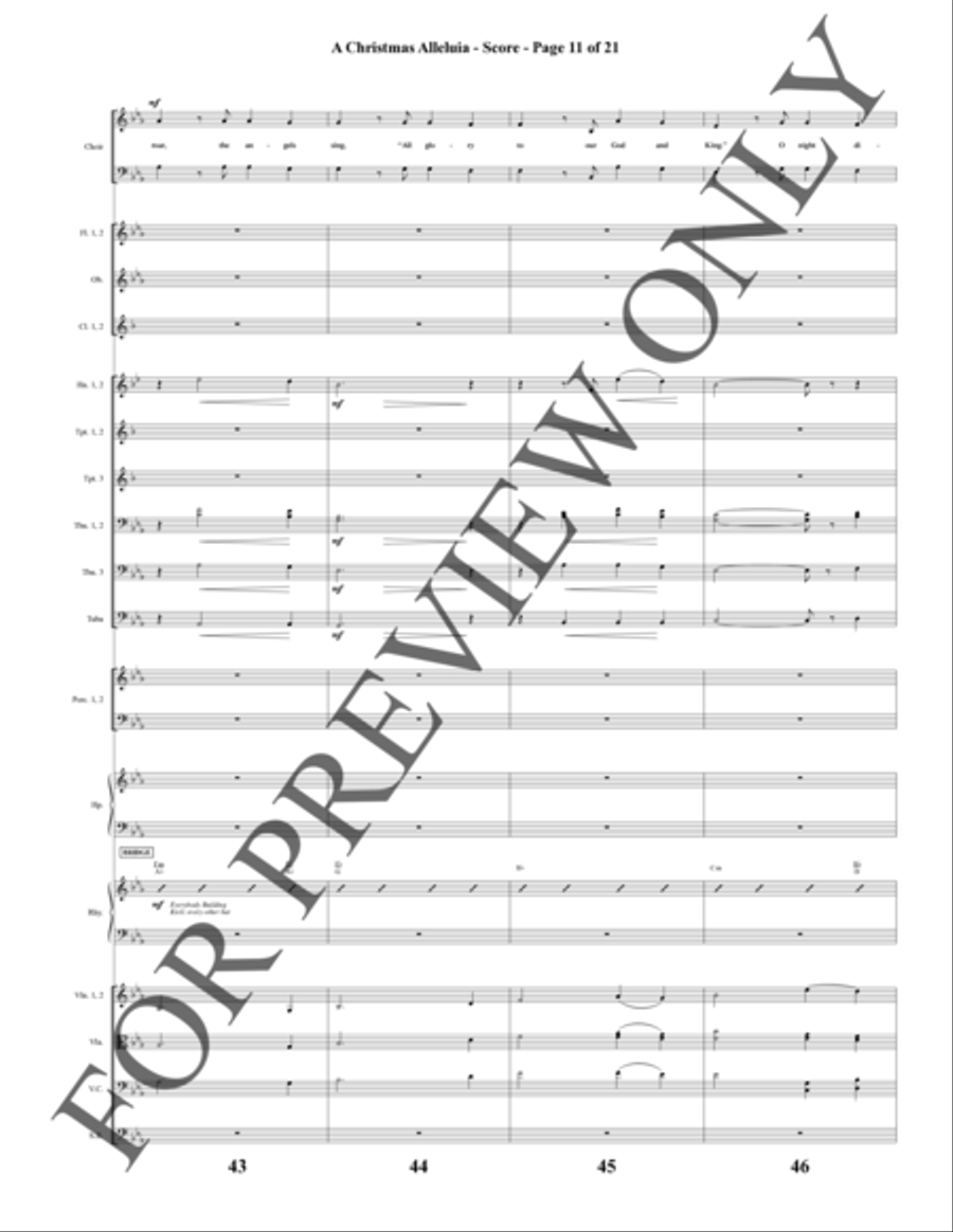 A Christmas Alleluia - Orchestration (pdf) Choir scores gallery preview page 12