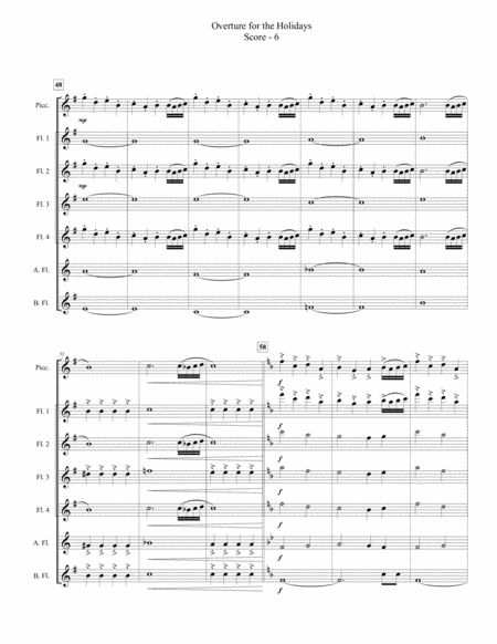 Overture for the Holidays (for Flute Choir) image number null