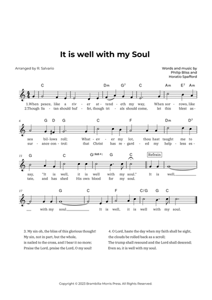 It is Well with My Soul (Key of C Major) image number null