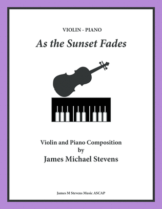 Book cover for As the Sunset Fades - Violin & Piano