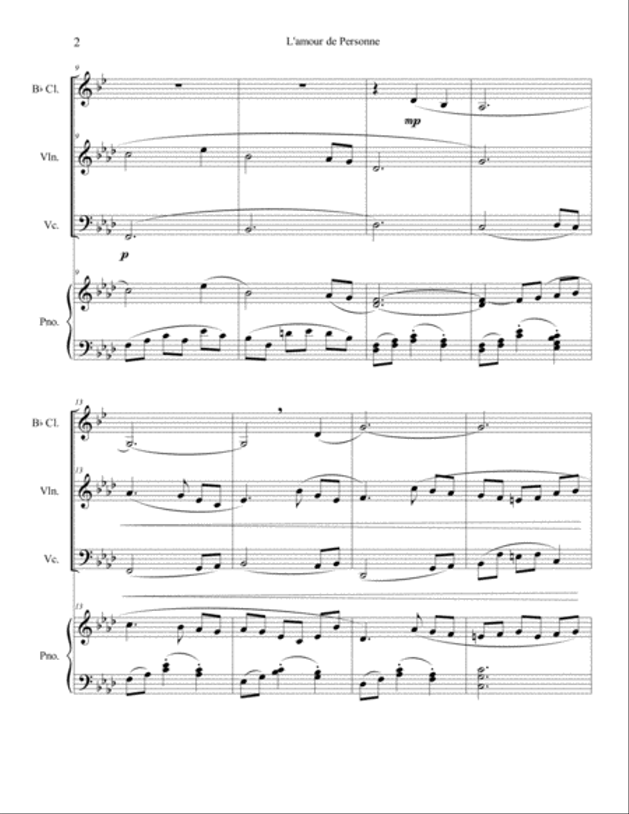 L'amour de Personne Small Ensemble scores gallery preview page 2