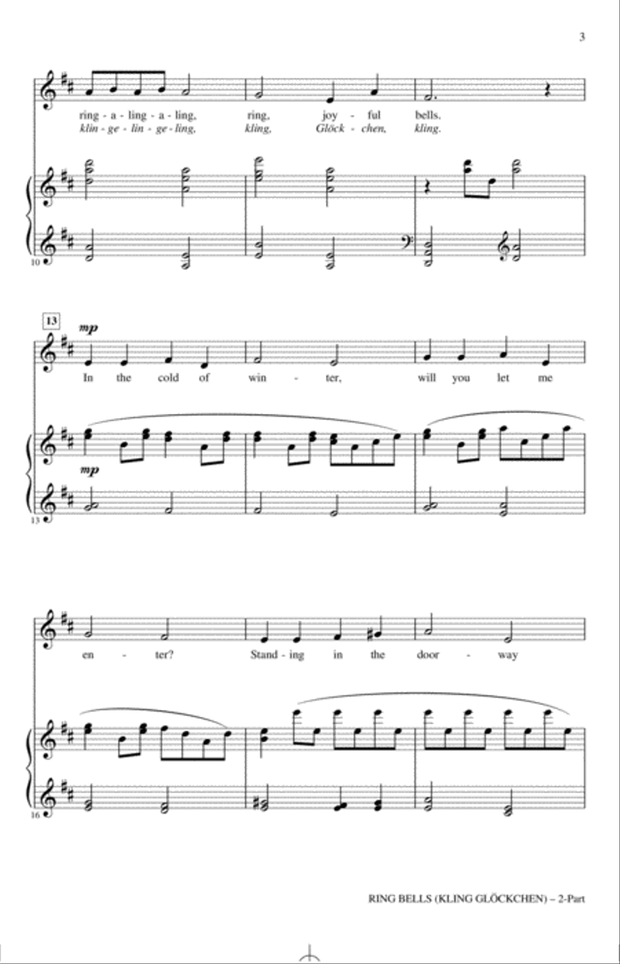 Ring Bells (Kling Glockchen) 2-Part scores gallery preview page 2