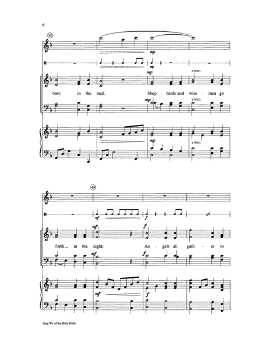 Sing We of the Holy Birth 4-Part scores gallery preview page 6