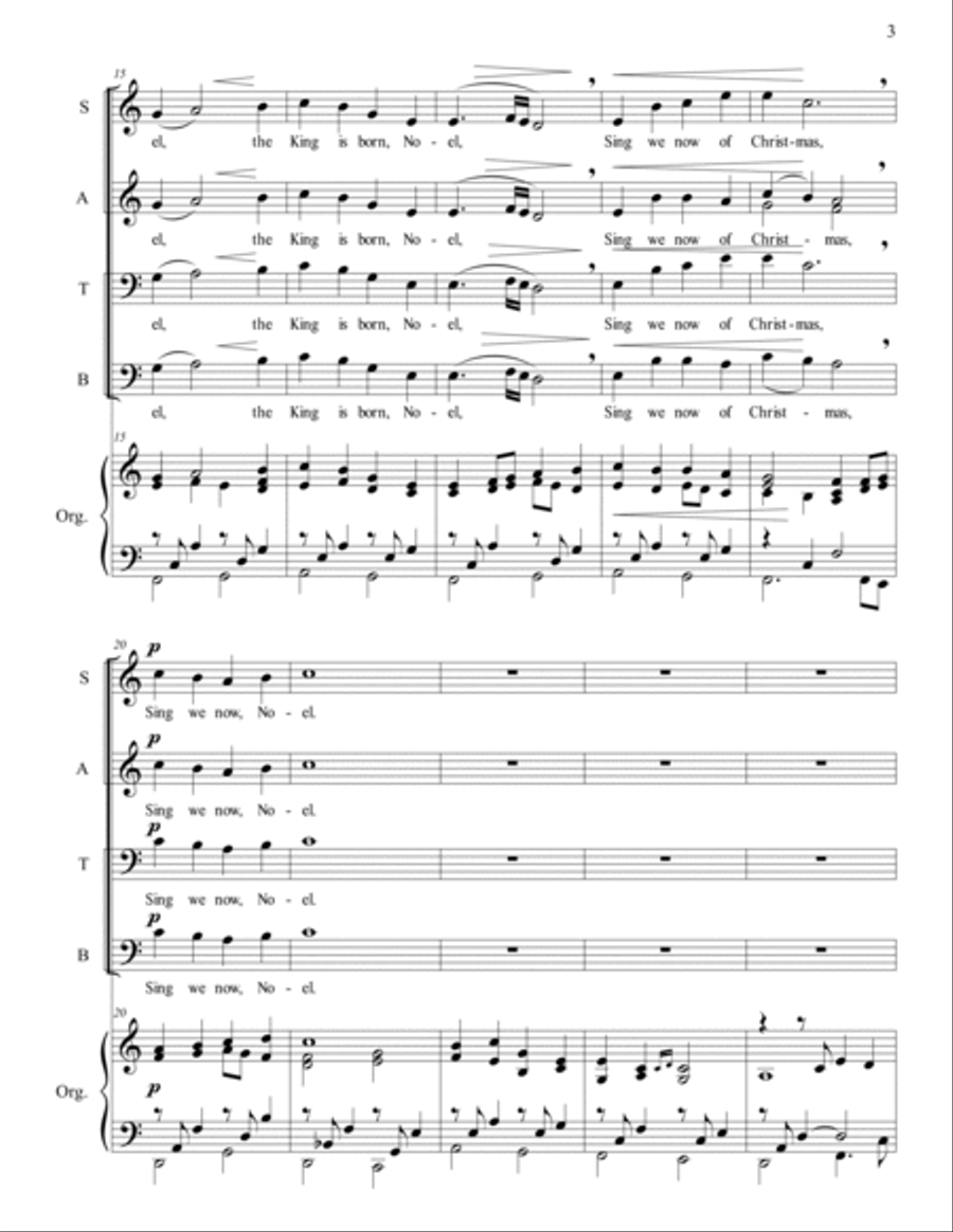 Sing We Now of Christmas Choir scores gallery preview page 3